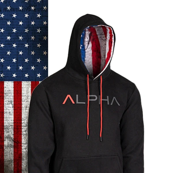 Classic Lined Hoodie | American Alpha Flag