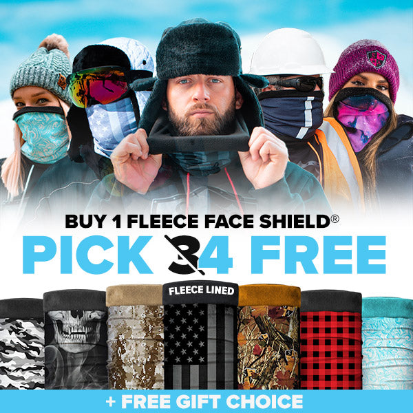 BUY 1 FLEECE FACE SHIELD ® PICK 4 FREE | + FREE GIFT