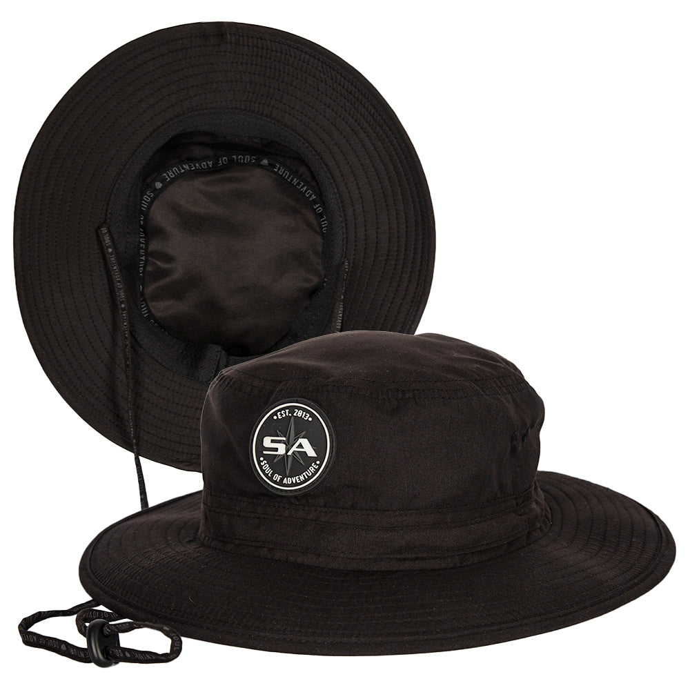 Hat - Black fabric bucket hat
