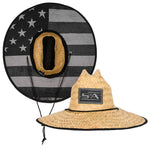 Under Brim Straw Hat | Blackout American Flag 2.0