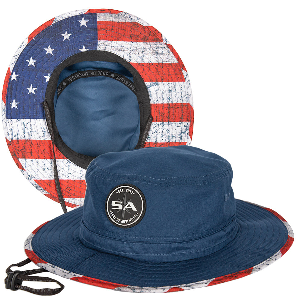 SA Company Bucket Hat | American Flag | Blue 2.0