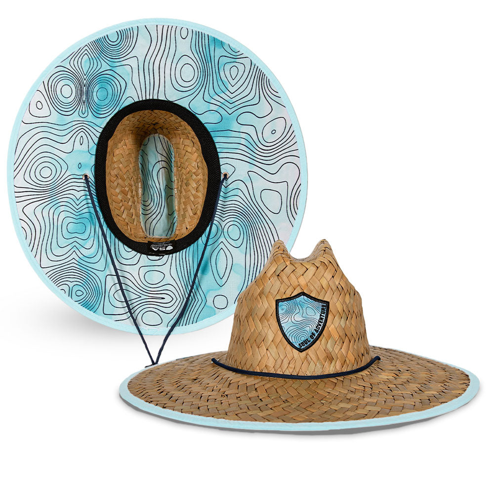 SA Company Classic Straw Hat | Aqua Topography