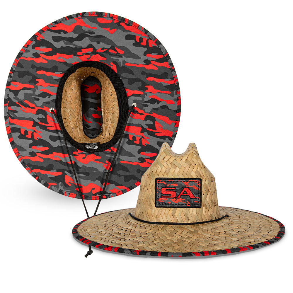 Classic Straw Hat  Fire Military Camo