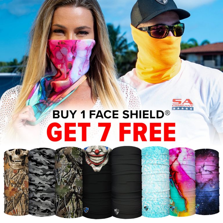 SA Company Buy 1 Face Shield, Get 7 Face Shields | Microfiber Face Shields | Face Masks | SA Fishing