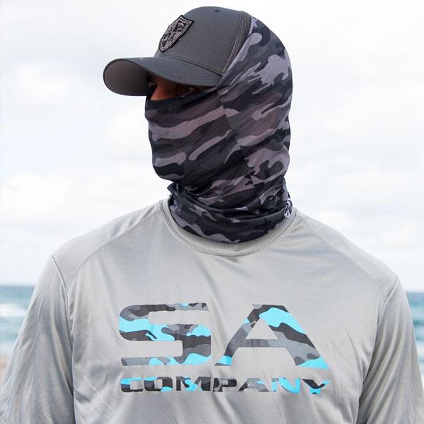 Military Face Shield - Grey Camo, SA Fishing