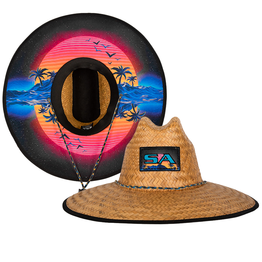 SA Company Straw Hat Pack: 1 Straw Hat & 3 Microfiber Face Shields | Pick Your Pack | Straw Hats for Men & Women | Face Shields | SA Fishing