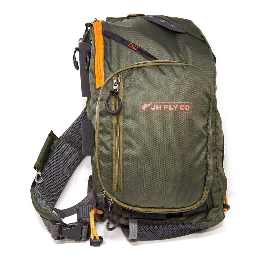 SA Company Jhflyco Sling Pack By Jackson Hole Fly Company | In Green/ Orange | Size Adjustable