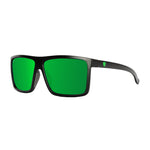 Sport Sunglasses | Matte Black | Green Mirror