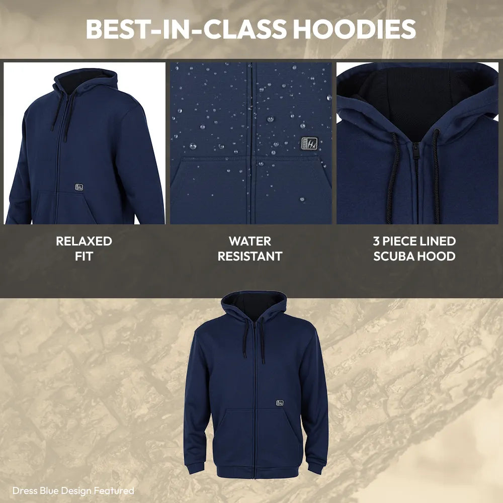 Fintech Heavy Duty Fleece Zip Hoodie