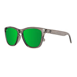 Boca Sunglasses | Clear Grey | Green Mirror