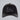 Black Fintech trucker hat with tonal box logo patch on a light gray background