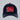 Navy Fintech trucker hat with red box logo patch and white mesh back on a light gray background