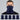 Five solid navy blue neck gaiters on a light gray background