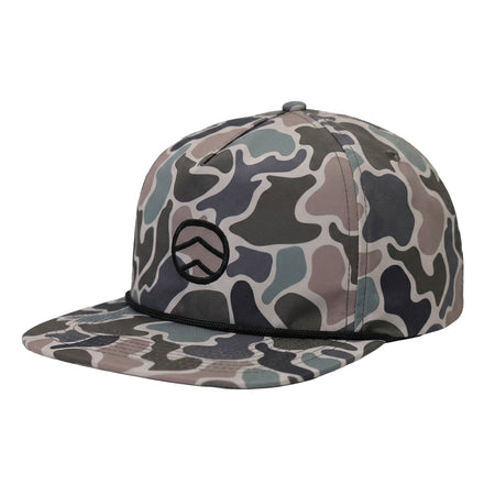 5-Panel Snapback w/ Rope | Blue Haze Duck Camo – Soul of Adventure