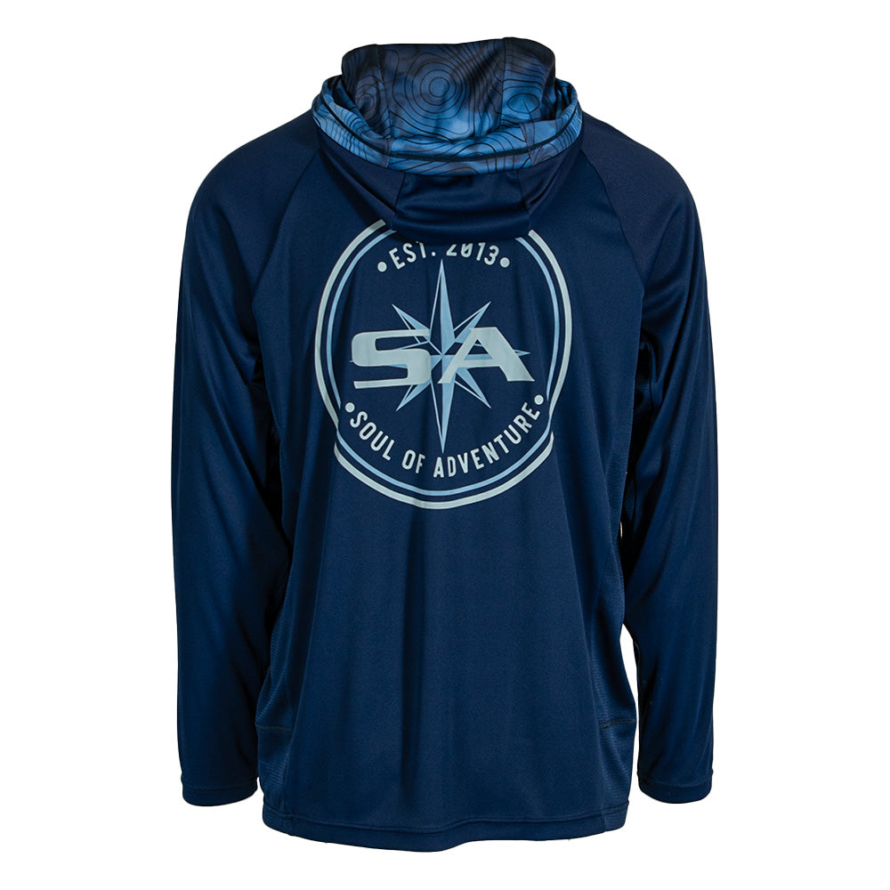 Men's Hooded Performance Long Sleeve Shirt|SA-20638N