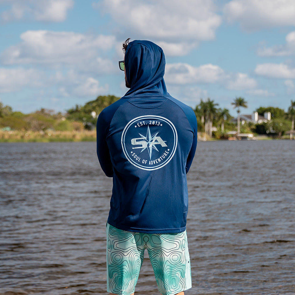 Men's Hooded Performance Long Sleeve Shirt|SA-20638N
