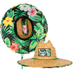 Under Brim Straw Hat | Hawaiian Floral 2.0