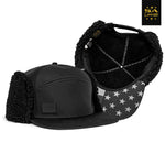 Limited Edition Billed Trapper Hat | Blackout American Flag