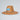Straw hat with a blue band and logo on a light gray background