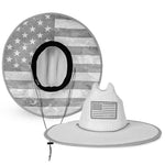 Keys Straw Hat | Ghost American Flag | White