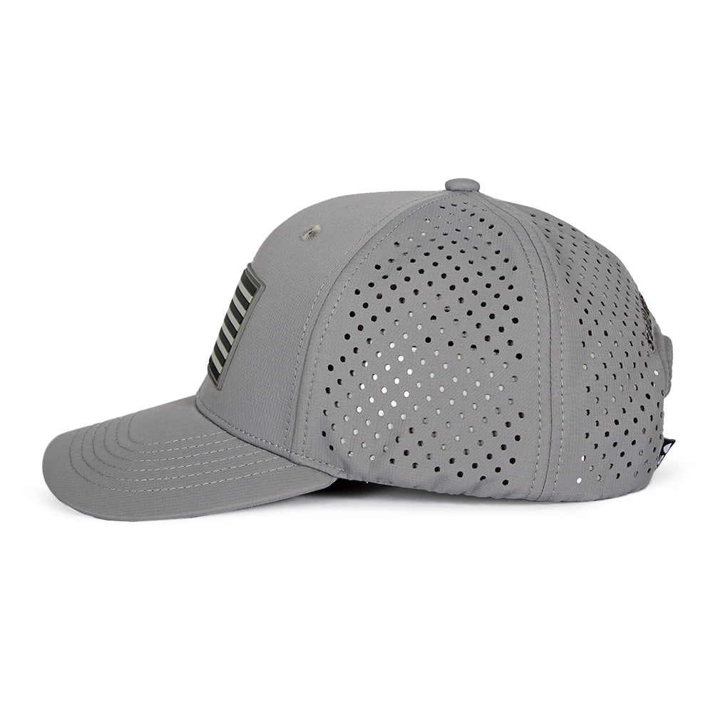 Performance Snapback | SOA Flag | Grey Mili Camo