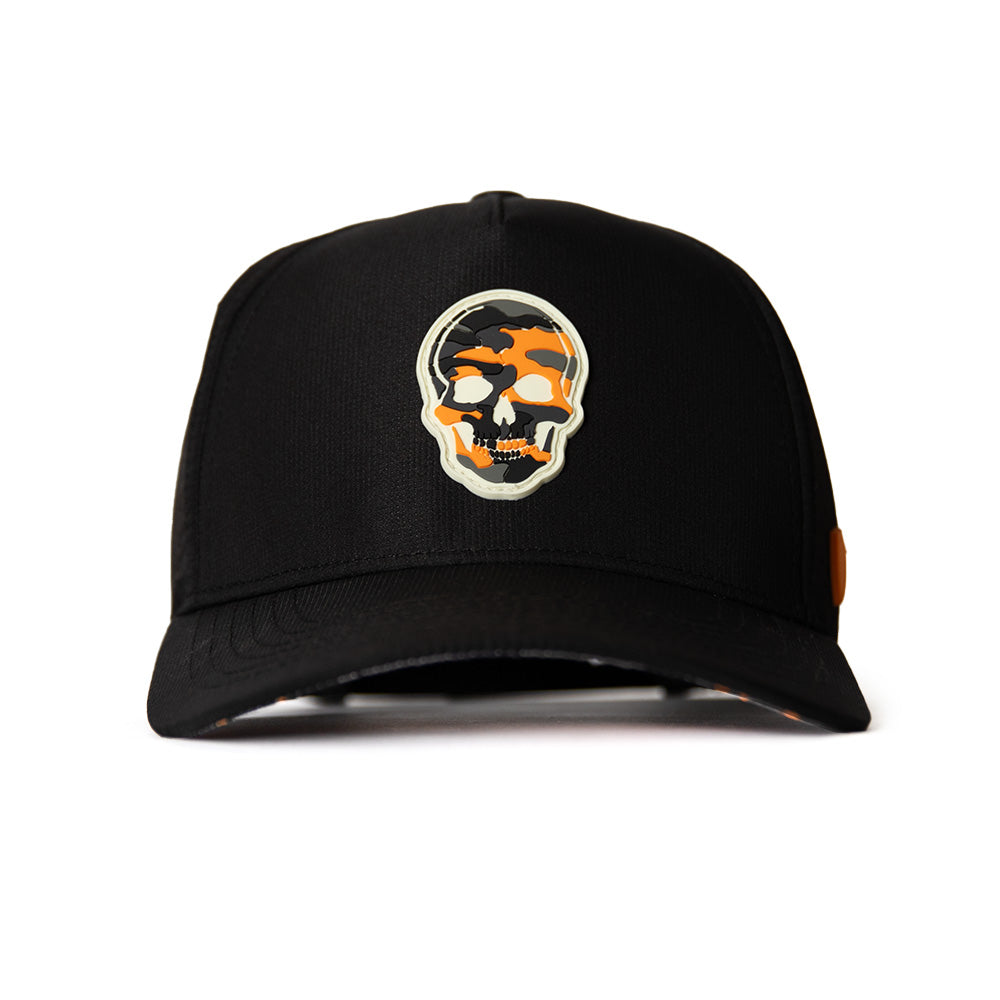 Special Edition Performance Snapback | Skull Orange Military Camo