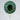 Green straw hat with St Patrick's Day theme on the under brim on a light gray background