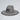 Gray wide-brimmed hat with an American flag patch on a light gray background