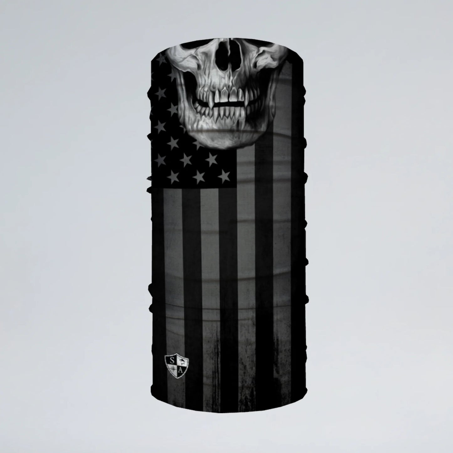 Neck Gaiter | Blackout American Flag Skull