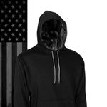 Classic Lined Hoodie | Blackout American Flag