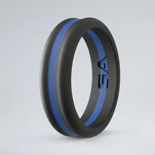 Silicone Ring Two Tone | Black & Royal