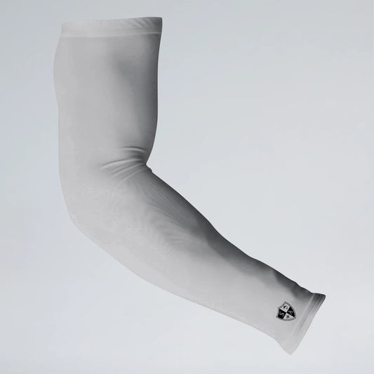 Gray arm sleeve on a light gray background