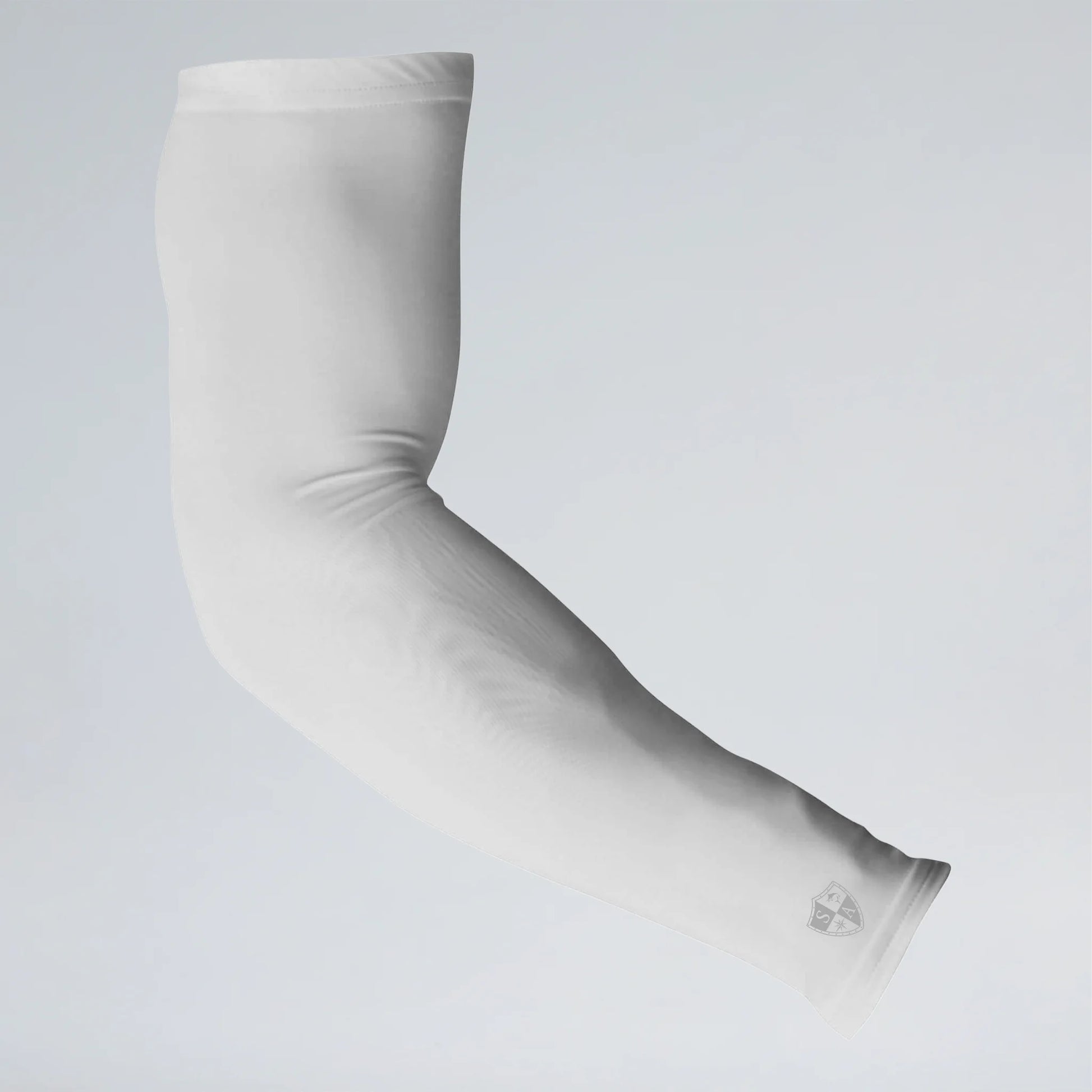 White arm sleeve on a light gray background