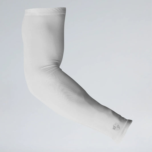 White arm sleeve on a light gray background