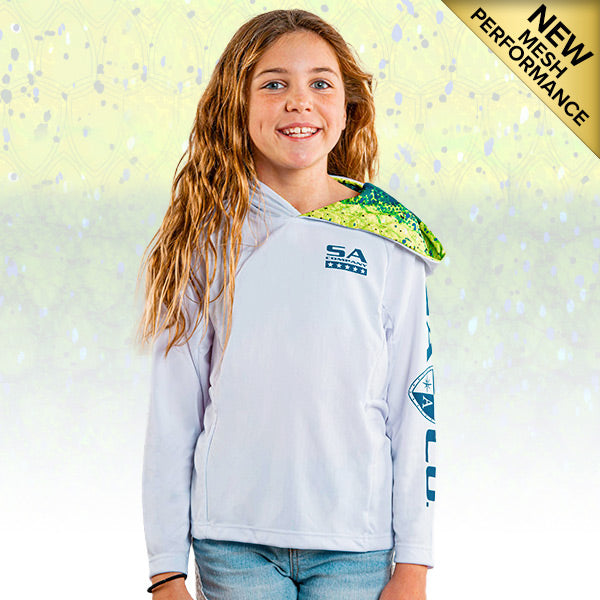 Kids Hooded Performance Long Sleeve Shirt|SA-K20005