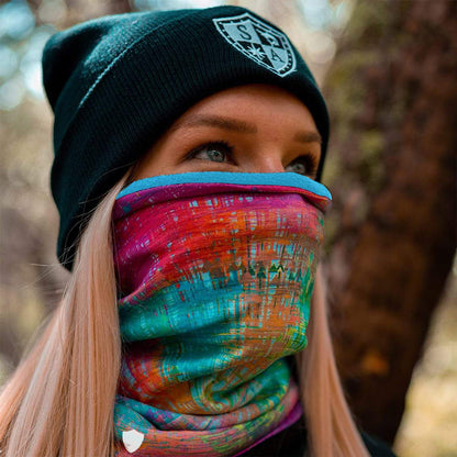 Fleece Face Shields® | Rainbow Spiral