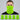 Five high-visibility safety green neck gaiters on a light gray background