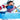 Man pulling up a patriotic UV neck gaiter, featherlight comfort