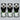 Kids panda fleece neck gaiter 3 pack on a light gray background