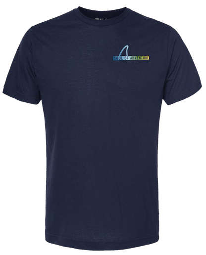 Graphic Tee | Shark Waves | Navy