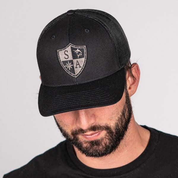 Snap Back Hat | Black | Large SA Shield