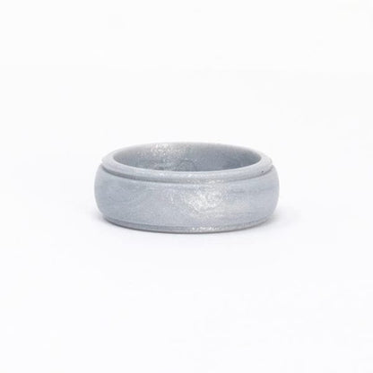 Silicone Ring | Bevel | Silver