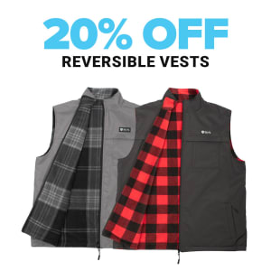 20% OFF REVERSIBLE VESTS: undefined