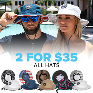 2 BUCKET HATS FOR $35: undefined