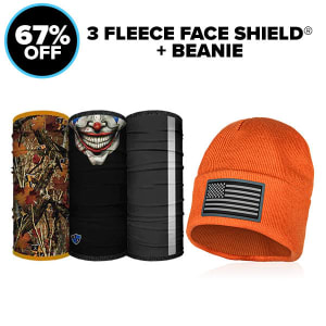 3 Fleece Face Shields® + Beanie: undefined