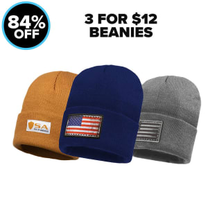 3 Beanies For $12: undefined