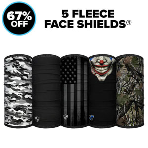 Fleece Face Shields® 5 Pack: undefined