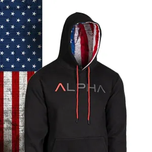 Classic Lined Hoodie | Alpha American Flag: undefined