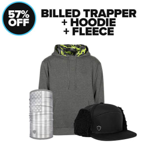 BILLED TRAPPER HAT + HOODIE + FLEECE: undefined