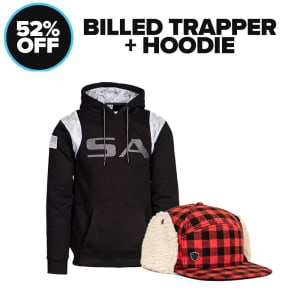 BILLED TRAPPER HAT + HOODIE: undefined